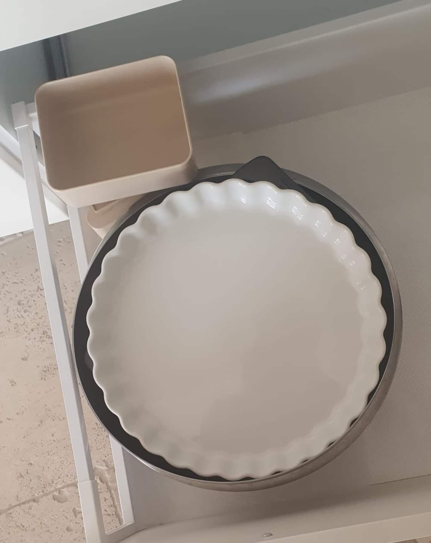 Plat à tarte et balance